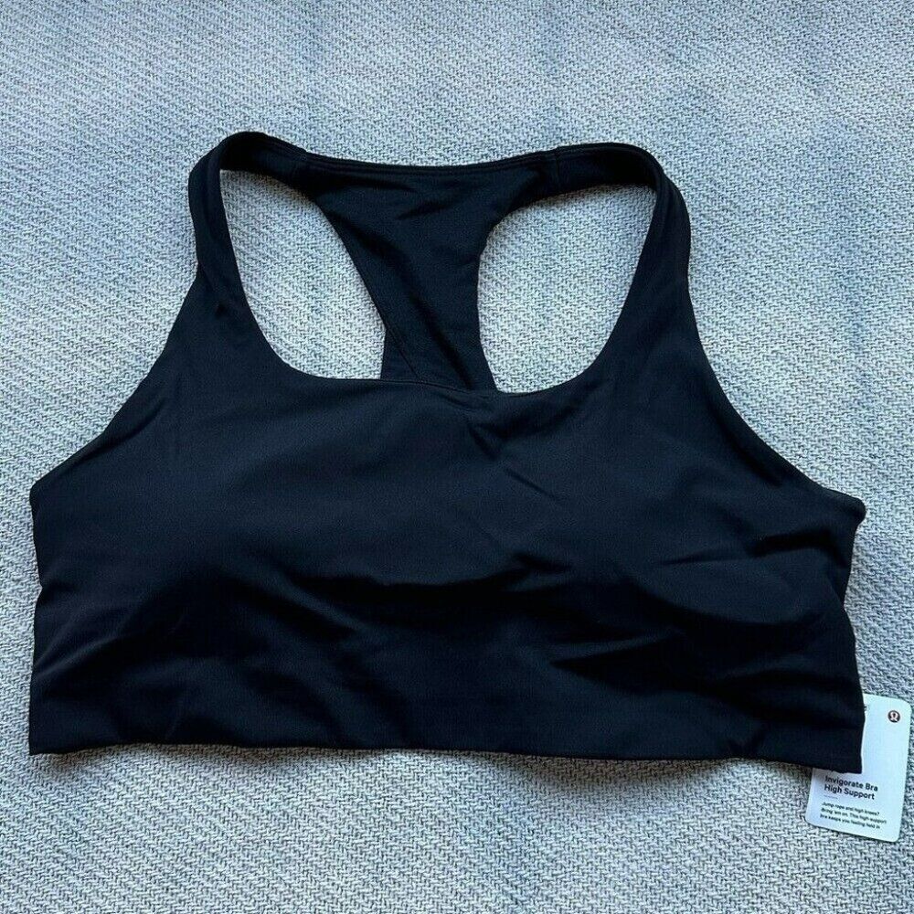 Lululemon Invigorate High Support Sports Bra Size 12 Black NWT $78 B/C Cup